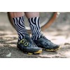 Sox Footwear Zebra Crew Socks, Black and White, 38 -