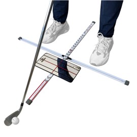 EyeLine Golf Training Aid Practice T - Swing Training Aid - Helps Align Feet, Shoulders, and HIPS to Ball - White - One Size (White Practice T with Shoulder Mirror)