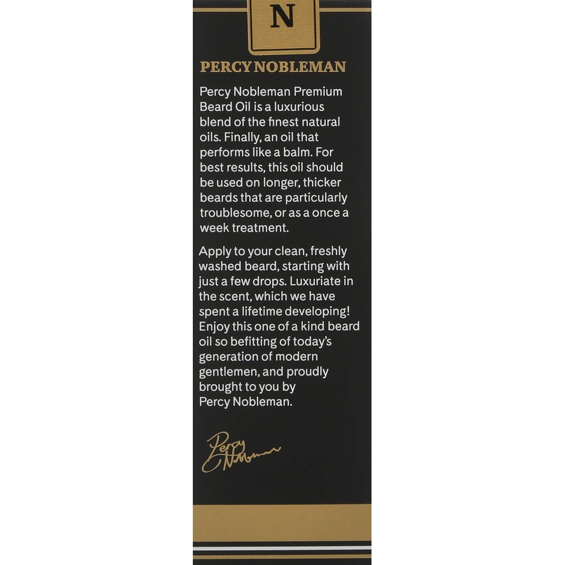 Beard Oil by Percy Nobleman - Premium Scented Blend (50ml)