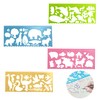 4pcs Stencils for Painting, Plastic Animal Stencils Drawing Templates Ruler,