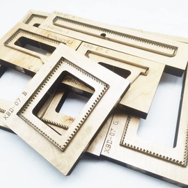 Ledelai Leather Die Cutter DIY Credit Card Holder Wallet Woman Man Coin Purse Bag Japan Steel Punch Cut Mold Wood Die for Leather Craft (with Stitching Holes), XBD-07 WZ