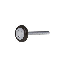 Hörmann 3047259 Castor (Bottom with 110 mm Axle, Fitting Z/BZ, Usable Length from Roller to End 95 mm, for Low-Friction Movement) Black