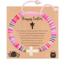 TAGOMEI Easter Basket Stuffers for Teens Girls Toddler Easter Gifts for Kids Girls Cross Bracelet Christian Gifts for Women Religious Easter Gifts for Teens Girls Daughter Granddaughter Sister Niece