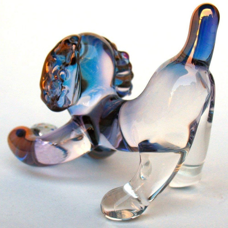 Cocker Spaniel Figurine of Hand Blown Glass