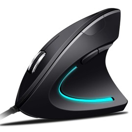 Abauoat USB Wired Mouse Vertical Ergonomic Mouse Vertical Handle and Ergonomic Design Prevent Carpal Tunnel Interference Adjustable 800/1200/1600 DPI 5 Buttons for PC/Laptop/Mac
