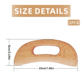 IUDWCG 1 Pcs Drainage Lymphatic Massager, Wooden Scraping Tool, Manual Scraper for Anti-Cellulite Massage and Muscle Fatigue, Body Scraping Tool