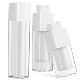 FRCOLOR 3pcs Airless Pump Bottles for Travel Lotion Dispenser Bottles Refillable Seal for Creams Shower Gel Shampoo