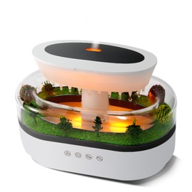 Rain Humidifier – Ultrasonic Rainfall Humidifier with Simulated Water Drop Effect, Quiet Mist for Bedroom, Office & Plants