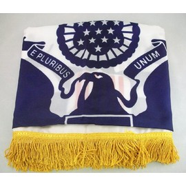 Coast Guard - 3' x 5' Nylon Military Flag with Pole Hem and Gold Fringe