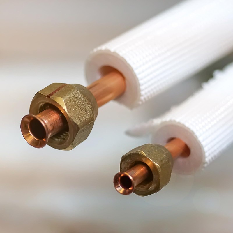 PATIKIL 1/4" Brass Flare Nut, 4Pcs 45 Degree SAE Union
