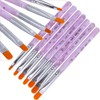 7 X Acrylic UV Gel Nail False Tips Builder Brush