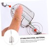 Kisangel 5pcs Metal Bait Cage Fish Traps Method Cage Feeder