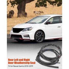 Door Rubber Seal Weatherstrip Rear Left and Right Fit for Nissan Sentra 2013-2019 Replace 82831-3RA0A-A11, 82830-3RA0A-A11