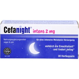 Cefanight intens 2 mg Tabletten verkürzt die Einschlafzeit und lindert Jetlag, 30.0 St. Tabletten