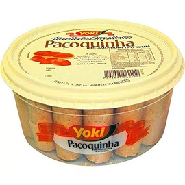 Yoki - Ground Peanut Candy Bar (Cylindrical Shape) 35.3 Oz | Paçoquinha de Amendoim Tipo Rolha - 1kg (PACK OF 01)