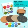 GIFTIZAN - Felt Coasters for Drinks 8pcs - Coaster Set