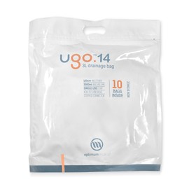 u go Ugo 3L Night Bags (x10) - Urine Drainage/Catheter Night Bags, T Tap or Lever Tap with Kink-Free Connection C Sterile & Non-Sterile, Overnight Use (Ugo 14 - Single Use T Tap, Non-Sterile)
