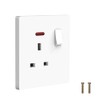 Plug Sockets Single Switched, EINNO Wall Electrical Outlets with Power