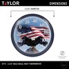 Taylor Bald Eagle Indoor Outdoor Dial Thermometer, Easy to Read