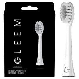 Gleem Cabezal de recambio para cepillo de dientes, 2 unidades, blanco, 2 unidades