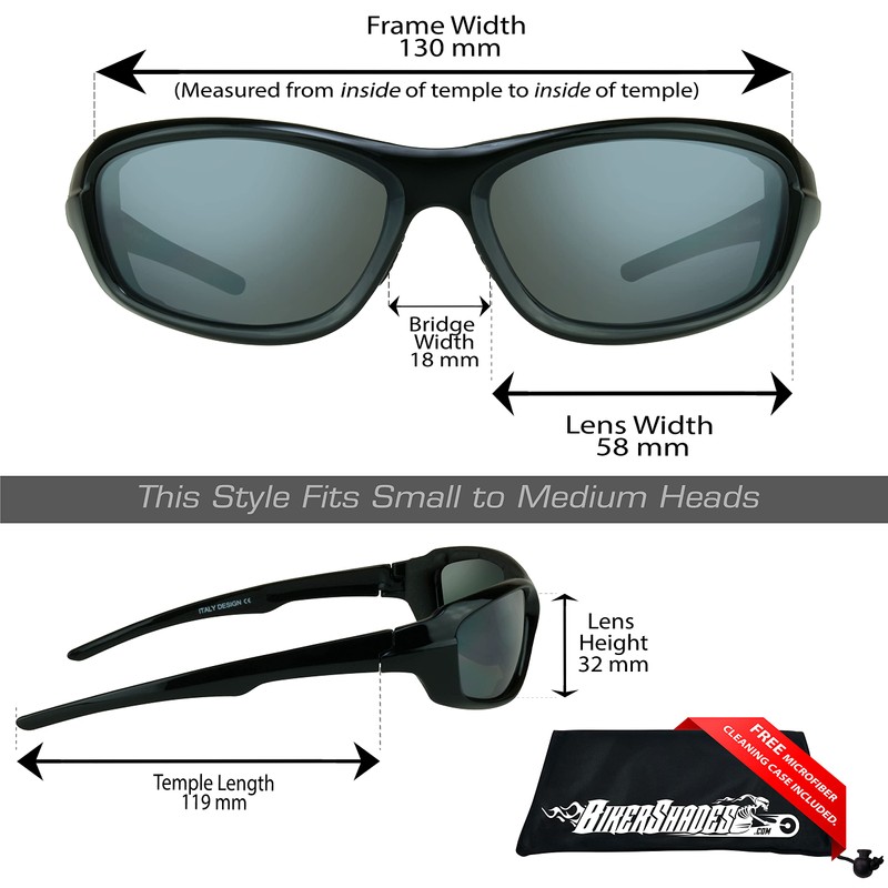 Bikershades Motorcycle Day Riding Safety Sunglass Foam Cushioned Men Block