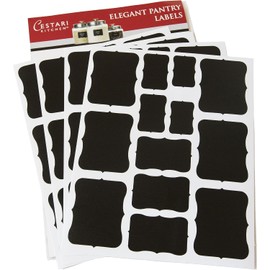 Elegantes etiquetas de Pantry, Negro, Variados, 52
