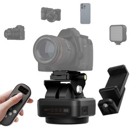 ZIFON YT1500 Pro Camera Tripod Head, 360° Pan Head Remote Control, AB Point Cycle, 2.4G, 40m, 2.2kg Load Capacity, Waterproof IP66 for DSLR LED Light Smartphone SLR Cameras Live Streaming