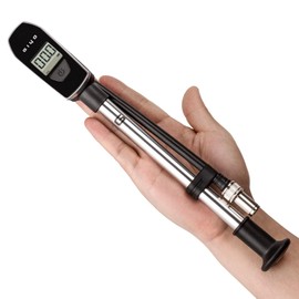 CXWXC Suspension Strut Bicycle Pump with Pressure Gauge - Compact Submersible Pump for Mountain Bike & E-Bike - Aluminium Bicycle Shock Absorber Pump with 300 PSI