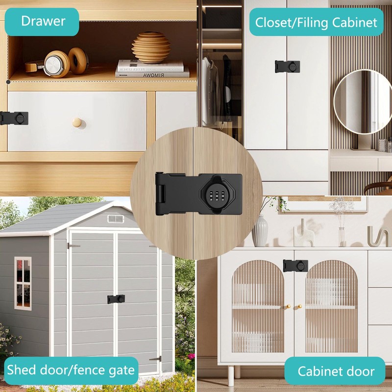 Bifold Door Lock - Folding Door Lock 3-Digit Keyless Combination