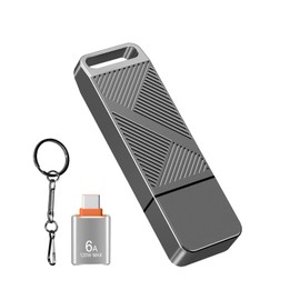 EASTBULL 128GB exFAT32 USB 3.0 Flash Drive with a USB C Adapter and Keychain, Fast-Speed Thumb Drive Metal Pen Drive 128 G Memory Stick for Storage and Backup (Grey, with USB C 3.0 Adapter, Keychain)