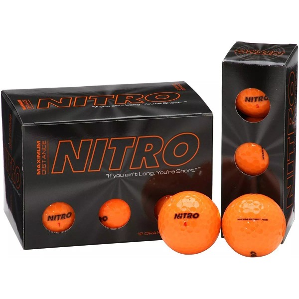 Nitro 12 Pelotas De Golf Nitro Máxima Distancia Naranja