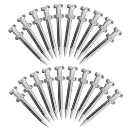 Anneome 20Pcs Lawn Aerator Shoes Spikes for Grass Metal Spikes for Lawn Aeration for Soil Penetration and Lawn Care Heavy Duty Aerator Shoes Pegs for Garden Use