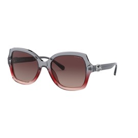 Coach HC8295 Sunglasses, Grey Burgundy Gradient/Burgundy Grey Gradient, 56 mm