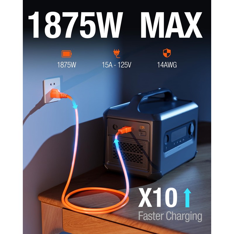 ALIENSX UL Listed Heavy-Duty Power Station Fast Charging Cable