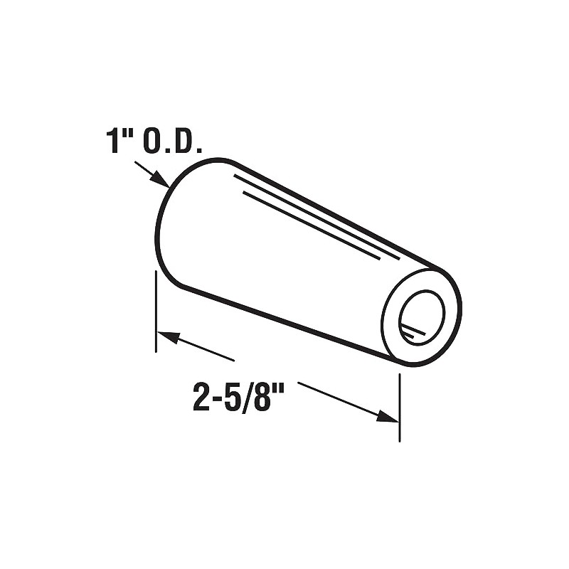 Prime-Line D 1802 2-5/8 In. White Rubber Sliding Door Bumper