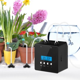 YUANWEITECH Automatic Plant Watering System for Indoor & Outdoor - Self Watering Drip Irrigation Kit with Timer, Adjustable Nozzles for 20 Plants, 2 Pumps - Smart Plant Waterer for Home Gardens