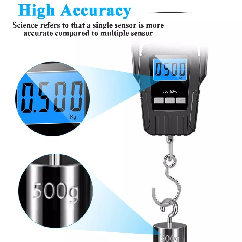 SKEAP Digital Fish Scale Hanging Scale Fishing Scale SKEAP 110lb/50kg