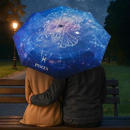 ECOBRELLA Travel Folding Umbrella with Constellation Pattern-Gift for Women and Kids