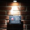 Badgemaster Modern Anthracite House Number Sign Plaque Stainless Steel Standoffs