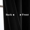 FancyRoof Blackout Curtains 96 Inches Long 2 Panels Set, Black
