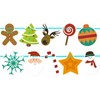 Christmas Pack of 4 Festive Decorative Buntings + Merry Christmas