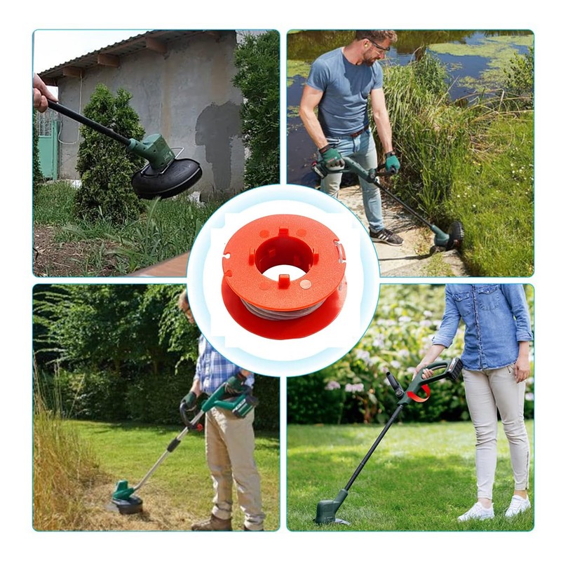 MOECSHSY Strimmer Spool for Bosch, Trimmer Line Φ1.6mm Double Autofeed