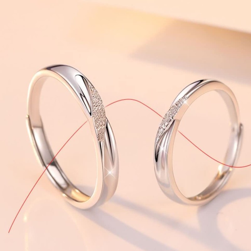 [Nicoiro] Pair Ring, Stardust Processing, Mobius Design, Couple, Matching Ring,