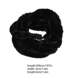 EXCEART Faux Fur Border Faux Fur Ribbon Decorative Ribbon Christmas Coin Ribbon Plush Trim Fabric Roll Christmas Tree Garland for Slippers Collar Cuddly Toy Decoration 5 m Black