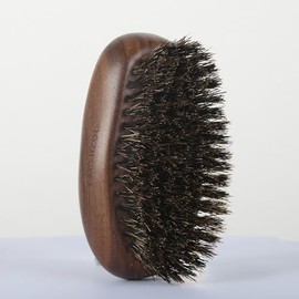 Beard Brush, Black Walnut Boar Bristles Brush for Beard Hair Growth, Style Control and Oil Production, Perfect Beard Grooming Tool