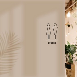 ROOMplus pictoc2 Toilet Sign Stylish Scandinavian Seal Decal [center_bla]