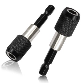Opfiue 6 Pcs Magnetic Drill Bit Holder,2 Inch Length 1/4 Inch Quick-Release Extension Locking Bit Holder, Tough Socket Driver Adapter for Screws Nuts/DIY Enthusiasts