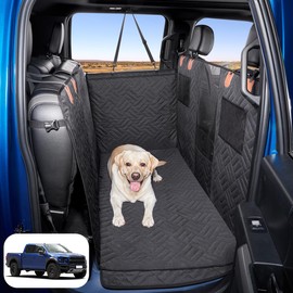 ABE Dog Car Seat Cover for Back Seat,Seat Covers for Trucks,Dog Hammock for Truck,Back Seat Pet Cover for Dogs,Back Seat Extender for Dogs,Dog Seat Cover for Truck F150 & F-Series (Black, F150)