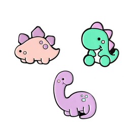 3pcs Cute Dinosaur Lapel Pins Enamel Badge Animal Enamel Pins Set Dinosaur Series Brooch Colour Lapel Pin Gift for Boys Kids Clothes Hat Backpacks Accessory