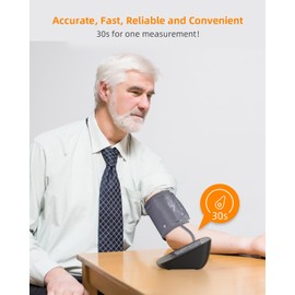 AILE X1 Blood-Pressure Monitor UK: BP Machine Upper Arm for Home Use with Adjustable Large Cuff(22-42cm) - Accurate and Reliable CE Approved Heart Rate Monitors